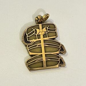 VINTAGE 1/1 10K Gold Filled Illinois Bell Systems Touch Phone Stack Award Charm